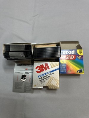 3M High Density 3.5in Floppy Disks 1.44MB Recordable Total 30 Qty Small Lot