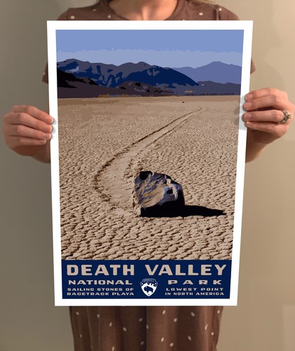 Death Valley National Park Travel Poster / Postcard California USA Multiple Size - 第 4/4 張圖片