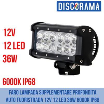 Trade Shop - Faro Fari Supplementari Profondità 12v 55w Auto Moto Jeep 4x4 Fuoristrada Ip68 - | Leroy Merlin - 5