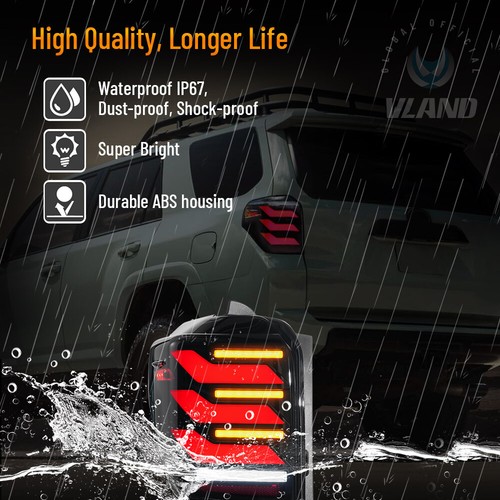 2Pairs LED Projector Headlights+Tail Lights For Toyota 4Runner 2014-23 Animation - Picture 18 of 22