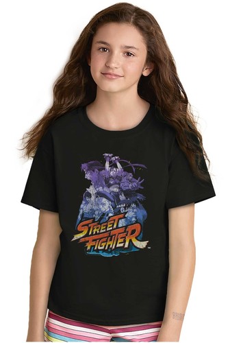 Street Fighter 90s Capcom Video Gamer Youth Crewneck T Shirts Boy or Girl - Picture 3 of 8