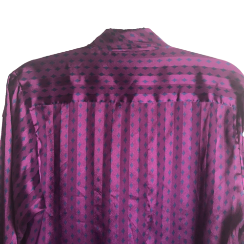Evan Picone Vintage Long Sleeve Plum Blouse Buttons Up With Tie Neck Size 10 - Picture 7 of 9