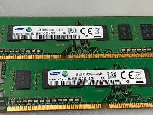 Samsung 8GB (2x4GB) PC3-12800U DDR3-1600 Desktop Memory RAM M378B5173DB0-CK0 - Picture 2 of 4