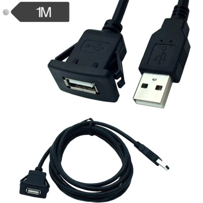 lecimo Car Boat Motorcycle Dash Flush Mount 1 USB 3.0 Male to Female Extension Cable lecimo Car Boat Motorcycle Dash Flush Mount 1 USB 3.0 Male to Female Extension Cable
