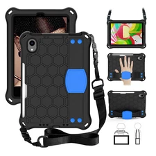 For iPad 9th 8th 7th Generation Case Kids Shockproof Stand Case Cover With Strap