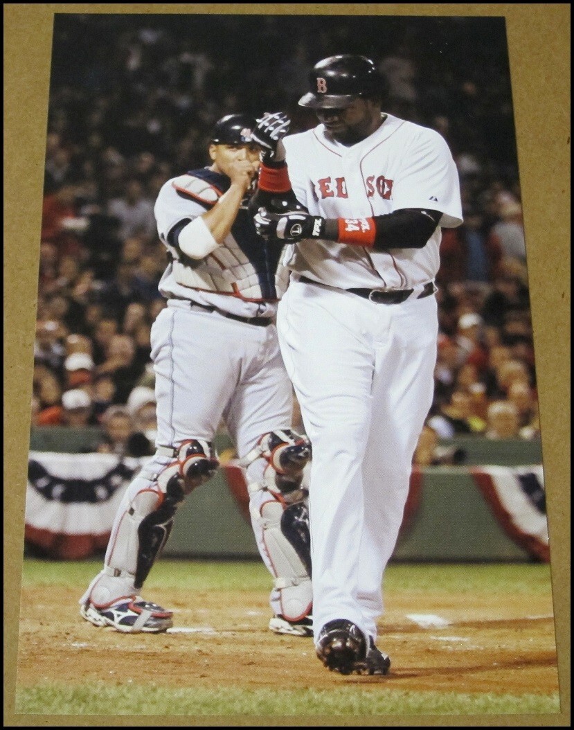 2009 David Ortiz Photo Clipping Boston Red Sox 4.25"x6.75" Baseball HOF WS Champ