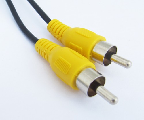 Cable de A/V recto de extensión de fono amarillo RCA macho a macho 10 piezas - Imagen 2 de 2