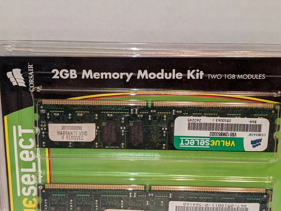 Value Select Corsair 2GB Memory Module Kit 240-PIN DDR2 DIMM - Image 2 of 3