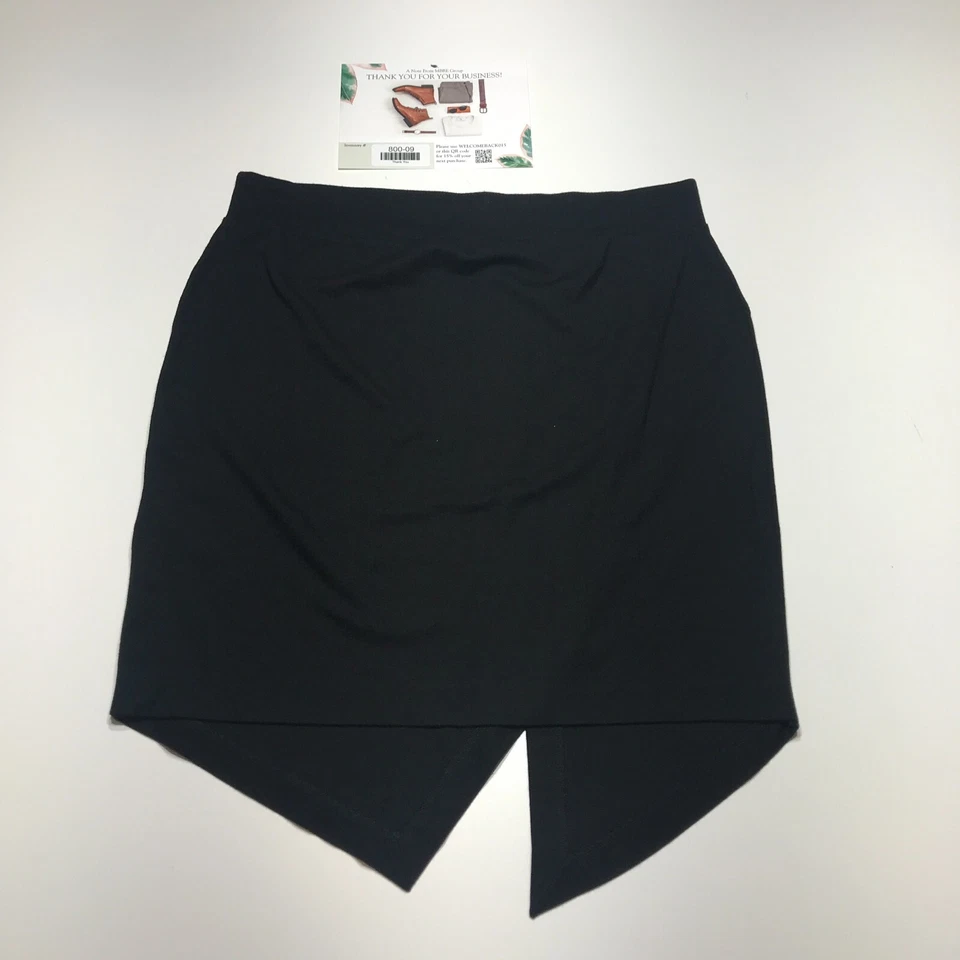 Falda Kensie Mujer Talla Grande Negra Tirar Pañuelo Asimétrico Dobladillo Foto 2 de 4