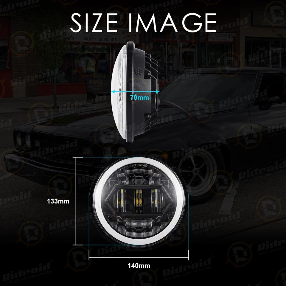 Faro LED DRL de 5,75" 5 3/4 pulgadas para Harley-Davidson Night Rod Special VRSCDX Foto 2 de 4