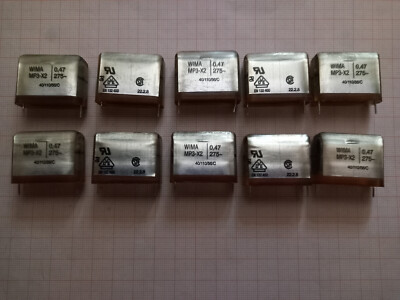 10x 470nF 0,47µF 0,47uF 275Vac Wima MP3 X2 RM27,5 Entstör - Kondensator bleifrei