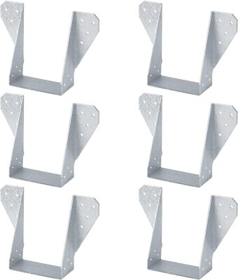 6 Pcs Hot Dip Al-Zn Face-Mount Joist Hanger for 4x6 Post2mm Thickness 14 Gaug...