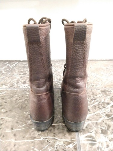 Double H Pebbled Leather Western Boot Womens 4 Lace Up Brown Cottagecore Vintage - Picture 12 of 19