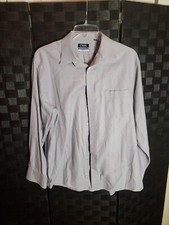 Ralph Lauren Chaps Regular Fit Mens Shirts 17.5" 34" 35" Gray