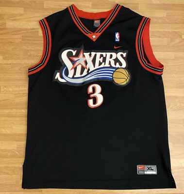 00's ナイキ　76ers ジャージ　XL アイバーソン 100% Authentic Allen Iverson Vintage Nike Sixers Swingman