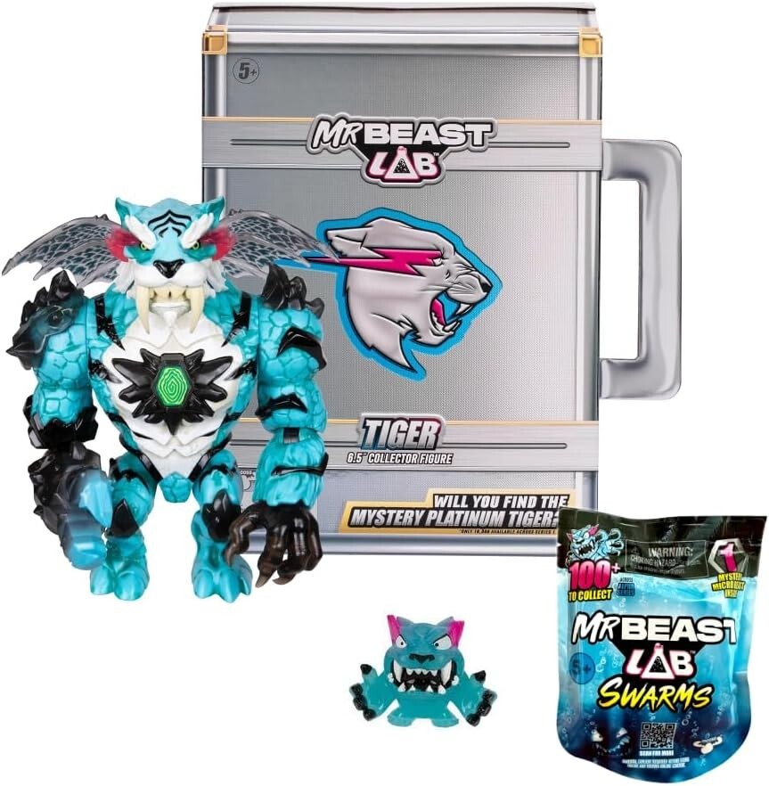 Mr. Beast Lab 6.5 Inch Tiger Articulating Action Figure with