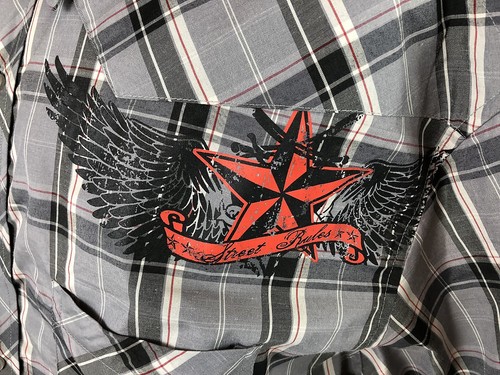 Street Rules 2XL Multicolor Plaid Short Sleeve Button-Up Men's Shirt - Picture 2 of 10