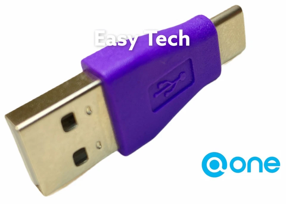 USB 3.1 Type-C Male to USB 3.0 Type-A Male Converter Adapter Data Sync Charge - Image 2 of 4