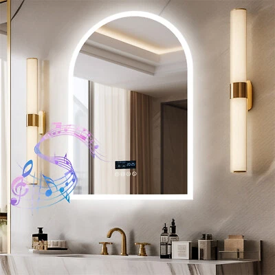 Badspiegel mit Beleuchtung Bluetooth 3 Farben Dimmbare Kosmetikspiegel 60x90 cm - Bild 1 von 4