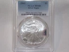 2003 - PCGS MS68 AMERICAN SILVER EAGLE 1 OZ * TONING OBV & REV *