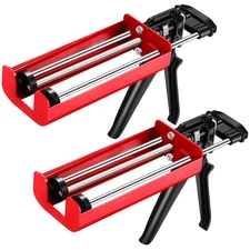 2 Pack Dual Caulking Gun 12" Dual Cartridge Epoxy Gun 400 mL /13.5 fl oz (1: ...