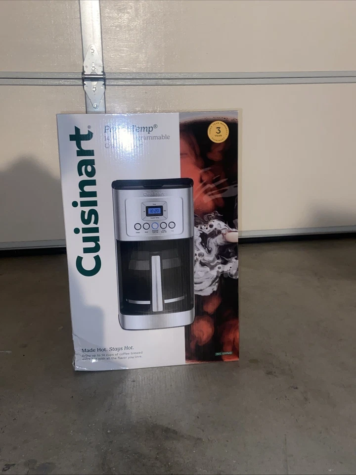 Cuisinart 14 Cup Programmable Coffee Maker Automatic Brewer Stainless Steel - Image 3 of 4