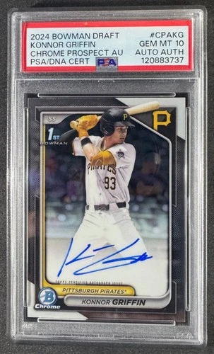 2024 Bowman Draft Konnor Griffin Chrome Auto #CPA-KG 1st PSA 10