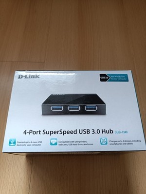 * D-Link DUB-1340 / 4-Port USB 3.0 Hub SuperSpeed 5 Gbit/s. NEU