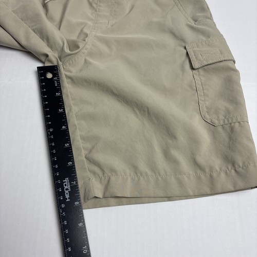 Columbia Boy Youth Medium Shorts Cargo Solid Tan Khaki Polyester Outdoor Fishing - Picture 4 of 6