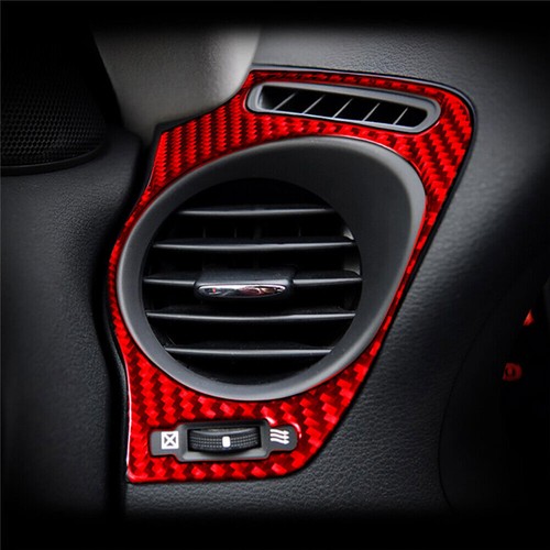 For Lexus IS250 IS350 2006-2012 Red Carbon Fiber Air Vent Outlet Cover Trim 3Pcs - Picture 8 of 12