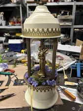 Vintage Goddess Rain Oil Lamp 16”.  Updated Wiring And Light
