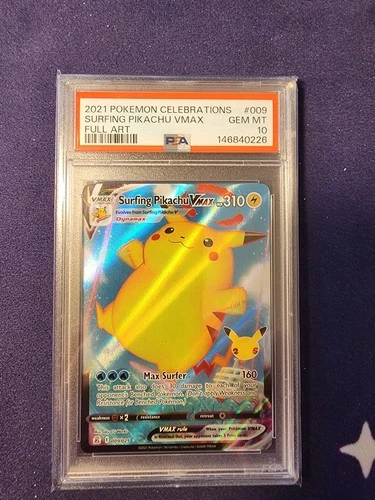 Surfing Pikachu VMAX 009/025 Celebrations (25th) PSA 10 - Pokémon TCG