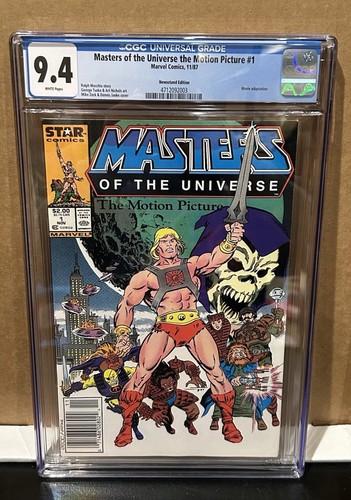 Masters of The Universe The Motion Picture #1 CGC 9.4 Newsstand Marvel Comics