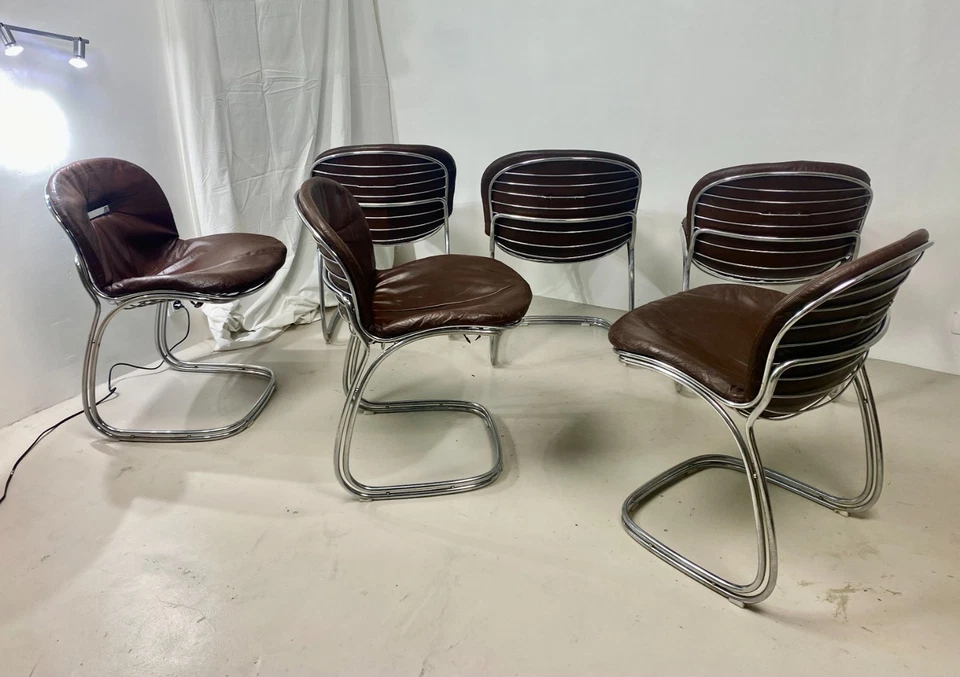 Lot de six chaises “Sabrina” – Gastone Rinaldi pour Rima Italie - Photo 4/4