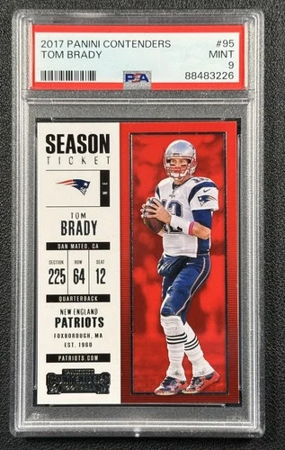 TOM BRADY PSA 9 2017 PANINI CONTENDERS #95 SEASON TICKET PATRIOTS 3226