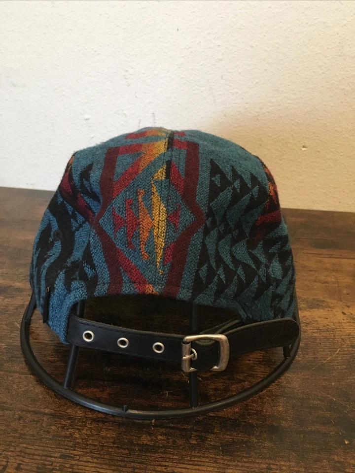 Sombrero Pendleton Strapback Años 90 5 Paneles Patrón Azteca Edición Limitada Hecho en EE. UU. Foto 3 de 4