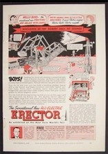1939 Gilbert Erector Set vintage Ad Sensational New All Electric