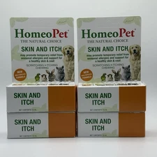 4 Pack HomeoPet Skin And Itch 15 ml For Dogs, Cats & Small Pets - New In Box