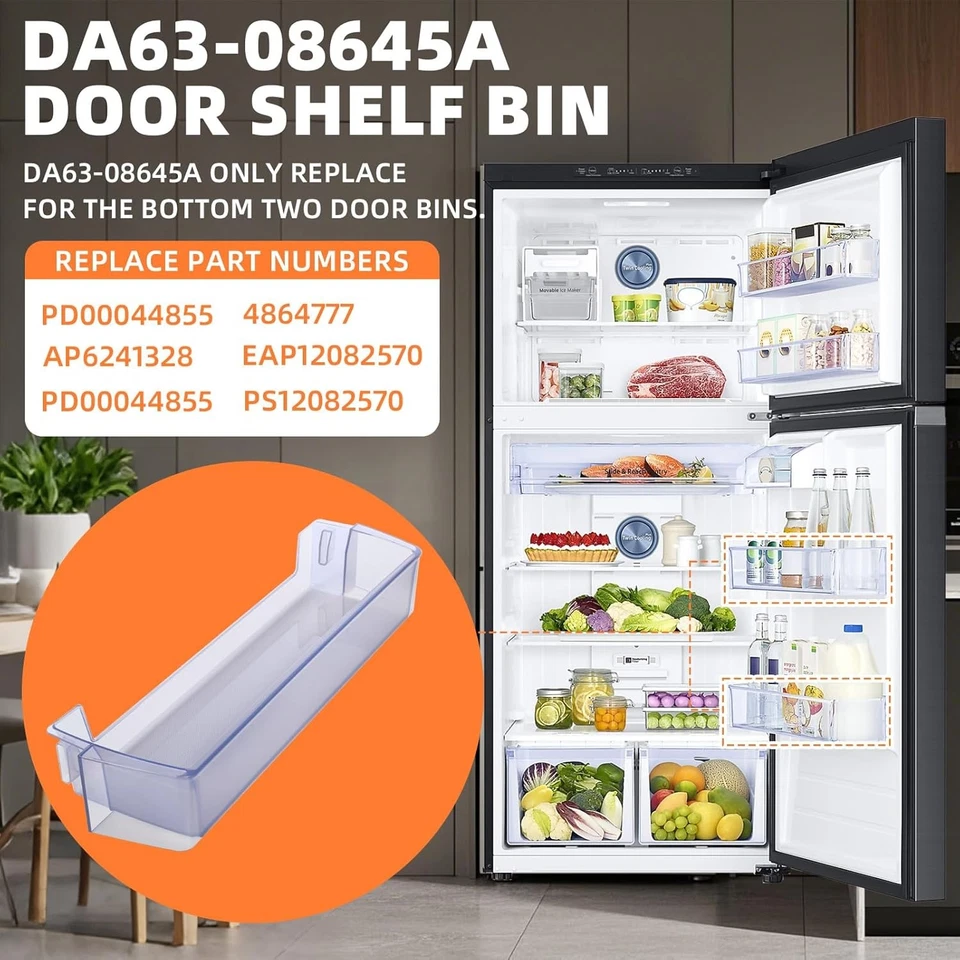 RT18M6215SR Estante Puerta Para Samsung Repuesto Puerta Nevera DA63-08645A 24i Foto 3 de 4