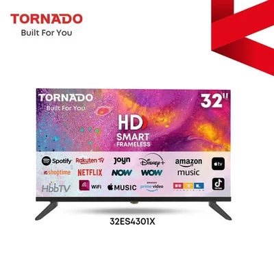 Smart TV AirPlay Wlan 81,3 cm (32") HD Tornado Schwarz Dolby Digital Rahemnlos