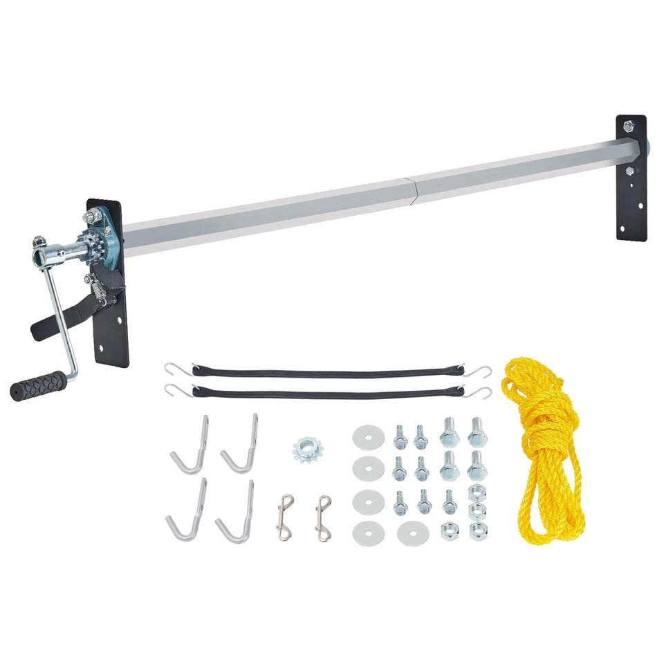 VEVOR Dump Truck Trailer Hand Crank Manual Pull Tarp Roller Kit 64" to 104" Wide