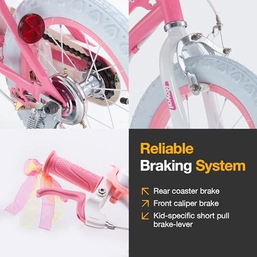 RoyalBaby Girls Bike EZ Bike Stargirl Training Free Balance, Size:12-20 Inch - Image 3 of 4