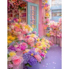 Flowers Diamond Art for Adults,Flowers 5D Diamond Painting for Adults,Flower Gem