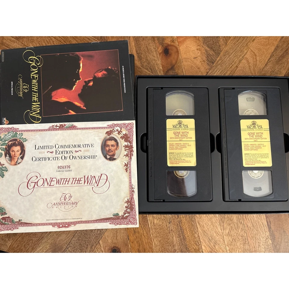 Gone with the wind vhs limited commemorative edition 2 part 50th certified - Image 2 of 3