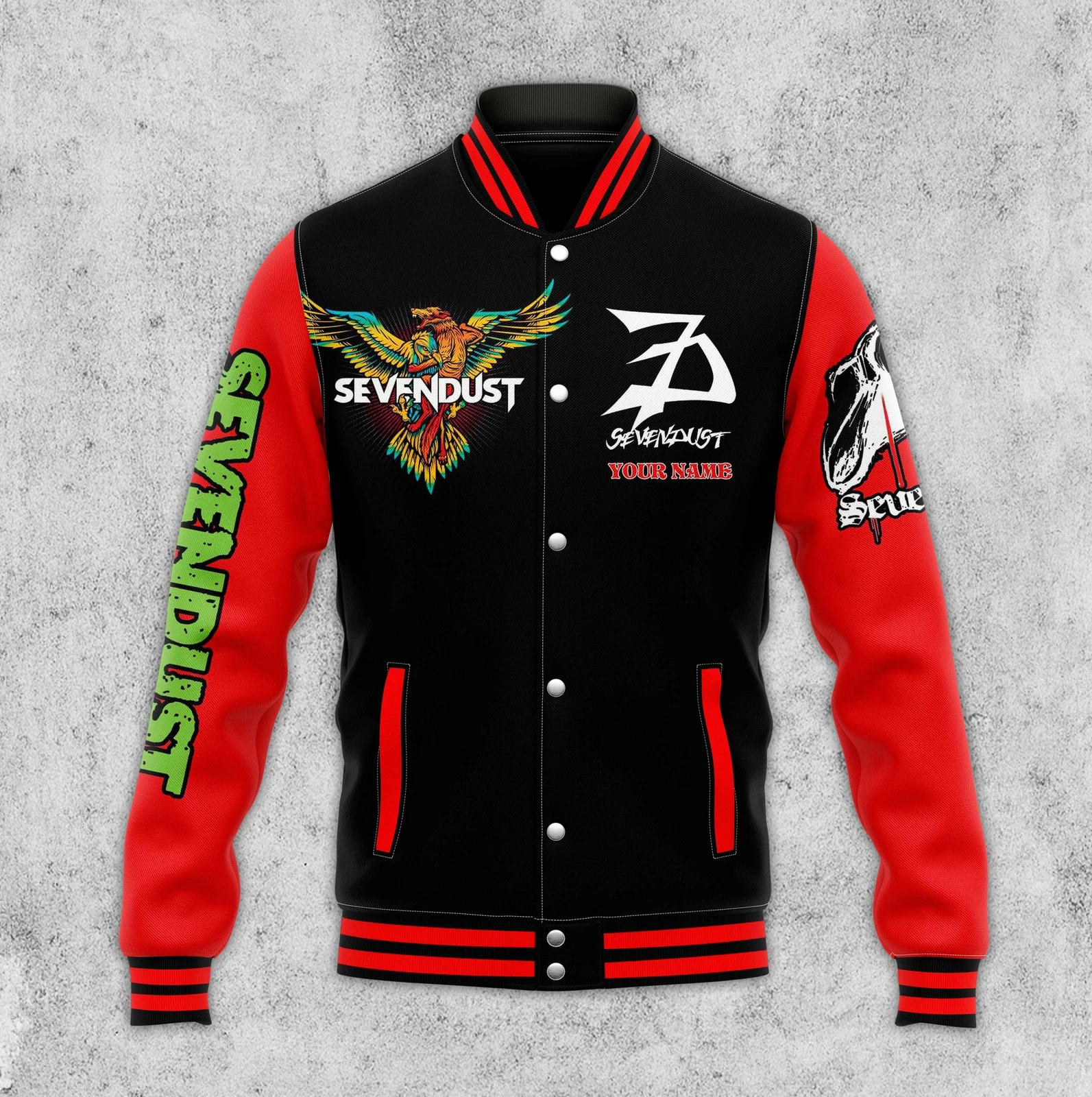 Sevendust Customized HFN Baseball Jacket Jacket