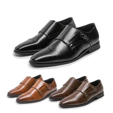 Men Monk Strap Oxford Shoes Dress Shoes Slip On Casual Shoes Dress Loafers
