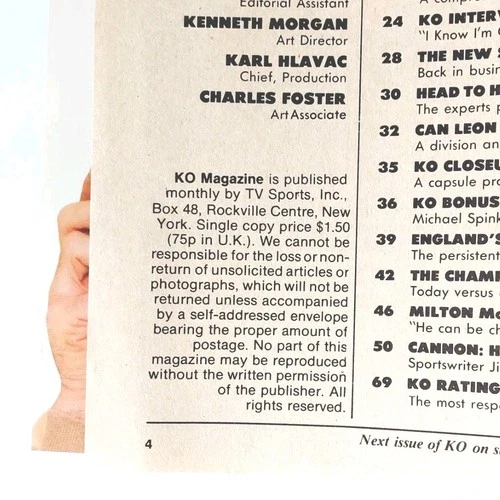 KO MAGAZINE RAY MANCINI BOXING HOFer COVER JULY 1982 POSTER INSIDE - 画像5/12