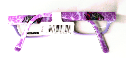 Skeecher’s Girl's Eyeglass Frames, Black/Purple - Picture 4 of 4