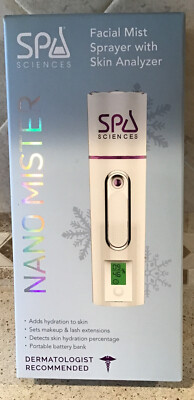 Spa Sciences Nano Mister Plus Facial Mist Sprayer with Skin Analyzer NEW SEALED!