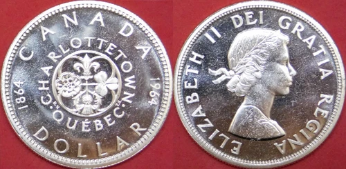 Proof Like 1964 Canada Silver 1 Dollar From Mint's Set